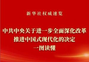 學(xué)習(xí)在線 | 《中共中央關(guān)于進(jìn)一步***深化改革、推進(jìn)中國(guó)式現(xiàn)代化的決定》一圖讀懂